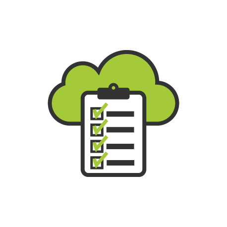 cloud and clipboard icon by erin gibbs
