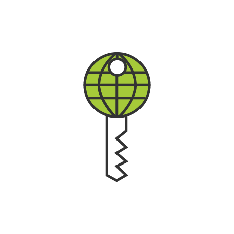 Web and Key security icon by Erin Gibbs