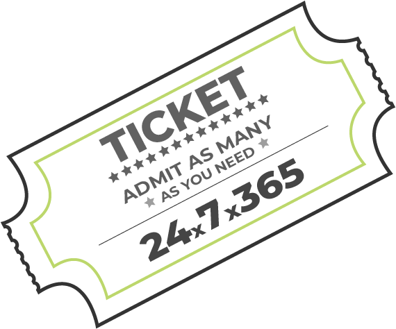 ticket stub to represent a support request ticket